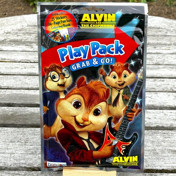🆕 Alvin & The Chipmunks Play Pack - Activity/Coloring Book - Picture 1 of 5